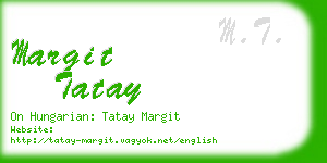 margit tatay business card